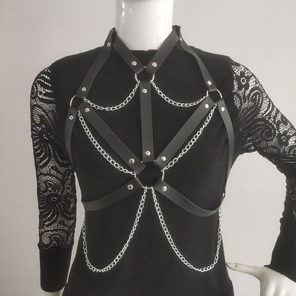 Gothic Leather Body Chains