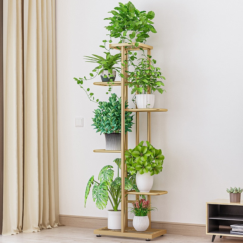 Iron Shelved 8 Tier Plant Stand
