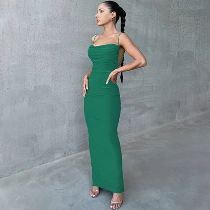 Sexy Strap Backless Maxi Dress