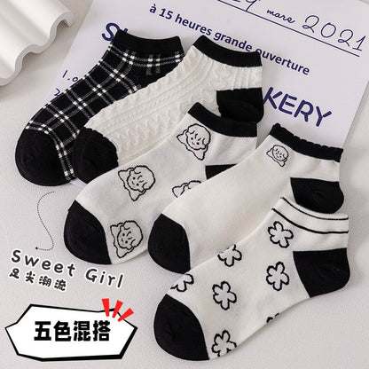 5 Pairs Cartoon Socks