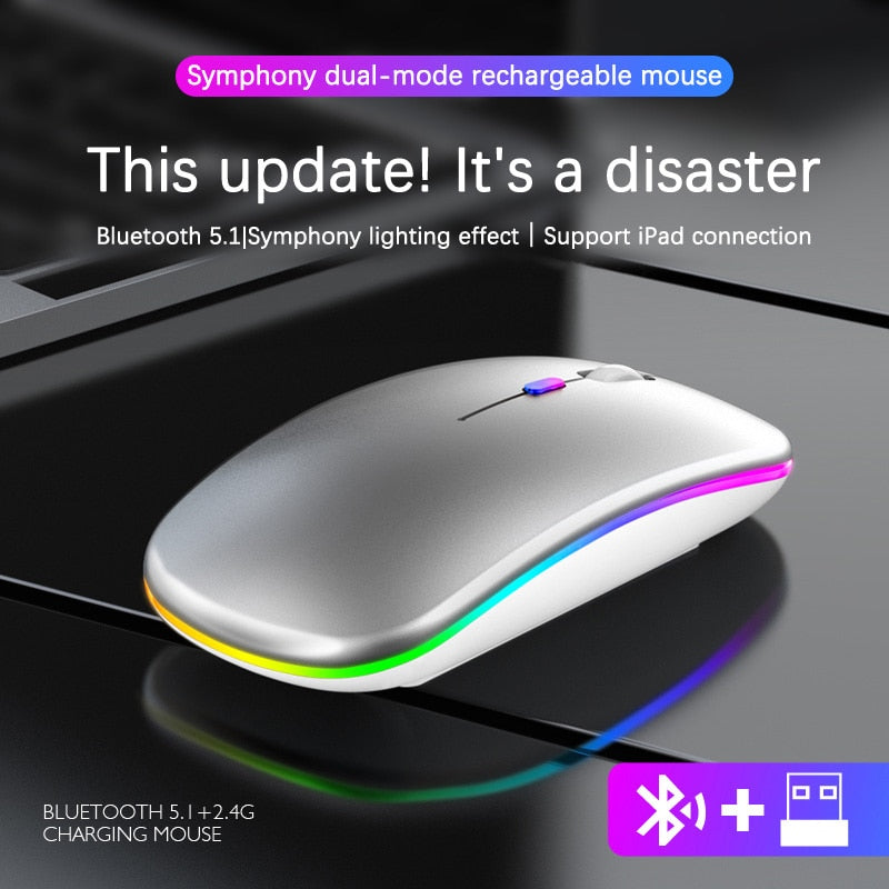 2.4G Metal Grey Wireless Mouse