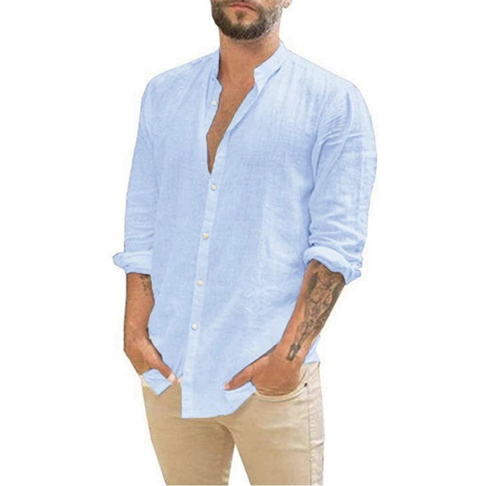 RS No Neck Linen Shirt