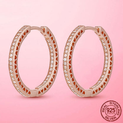 925 Silver Heart CZ Earrings
