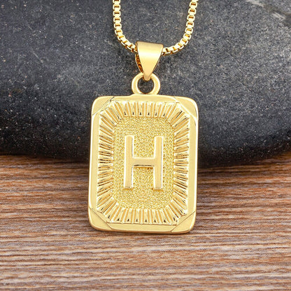 A-Z Gold Plated Letter Pendant
