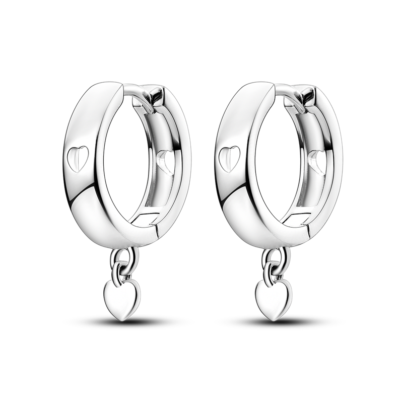 925 Silver Heart CZ Earrings