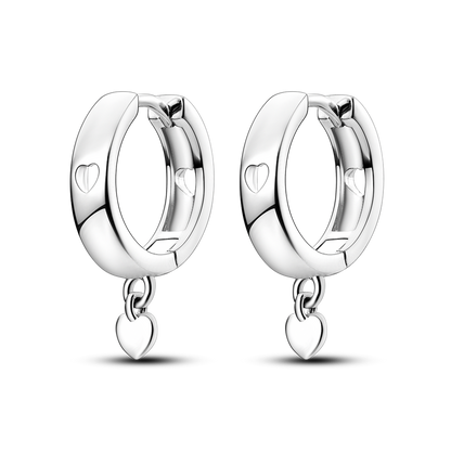 925 Silver Heart CZ Earrings