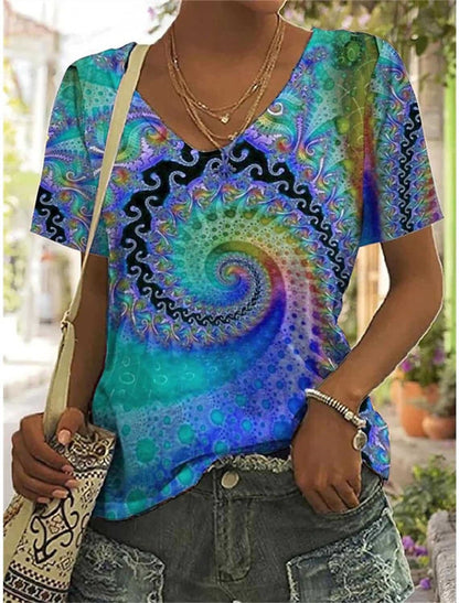 Ethnic Style Print T-Shirt