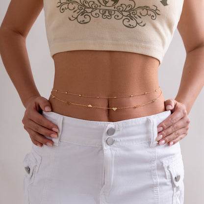 PuRui Crystal Glass Belly Belt