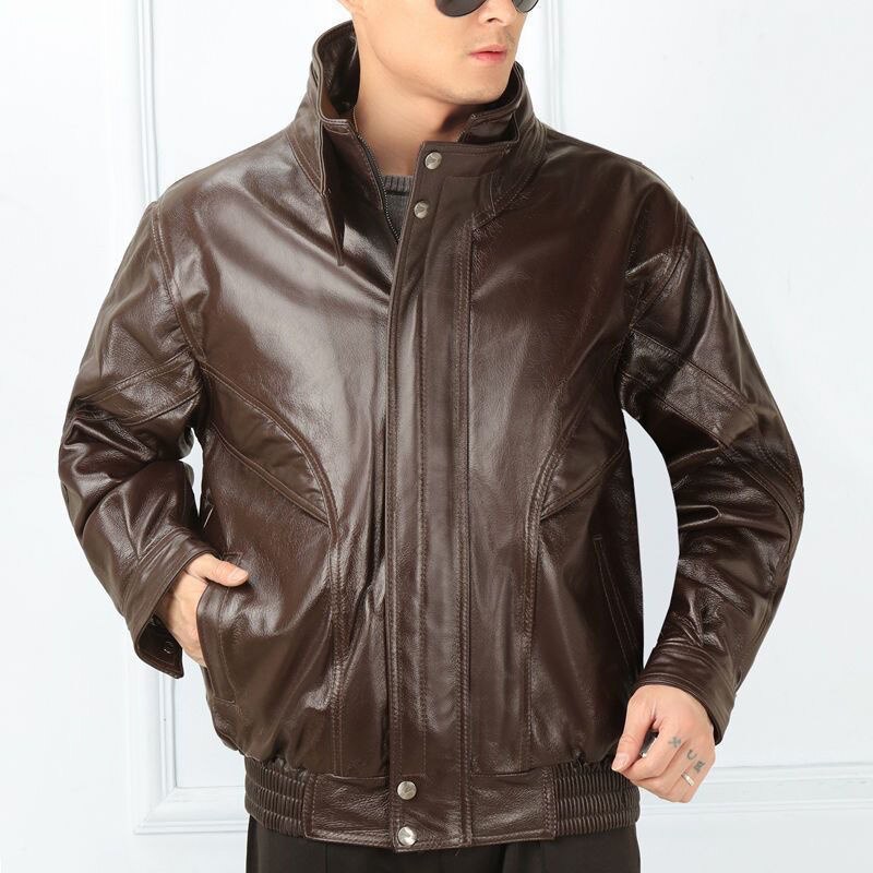 Leather Bomber Jacket