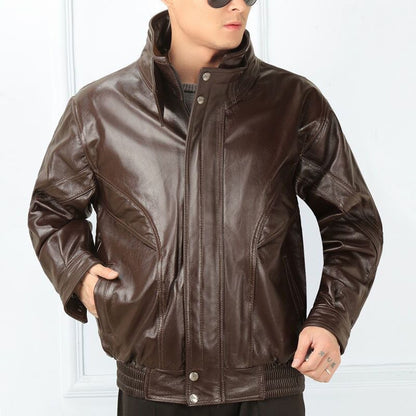 Leather Bomber Jacket