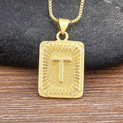 A-Z Gold Plated Letter Pendant