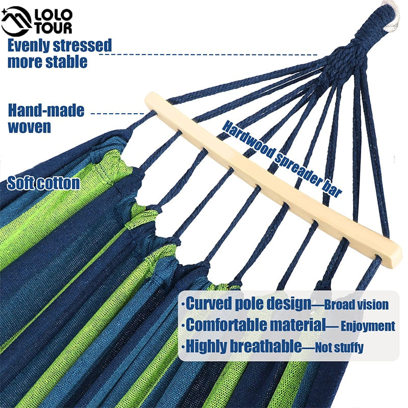 250*150cm 2 Person Canvas Hammock