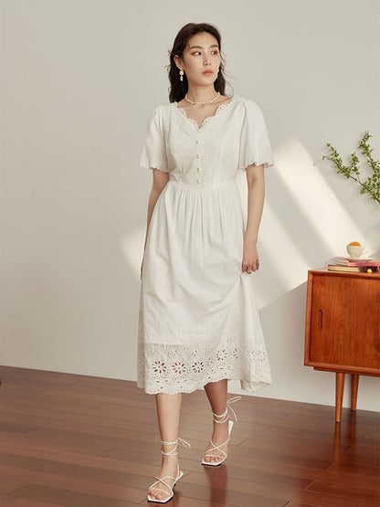DUSHU Cotton Temperament Dress