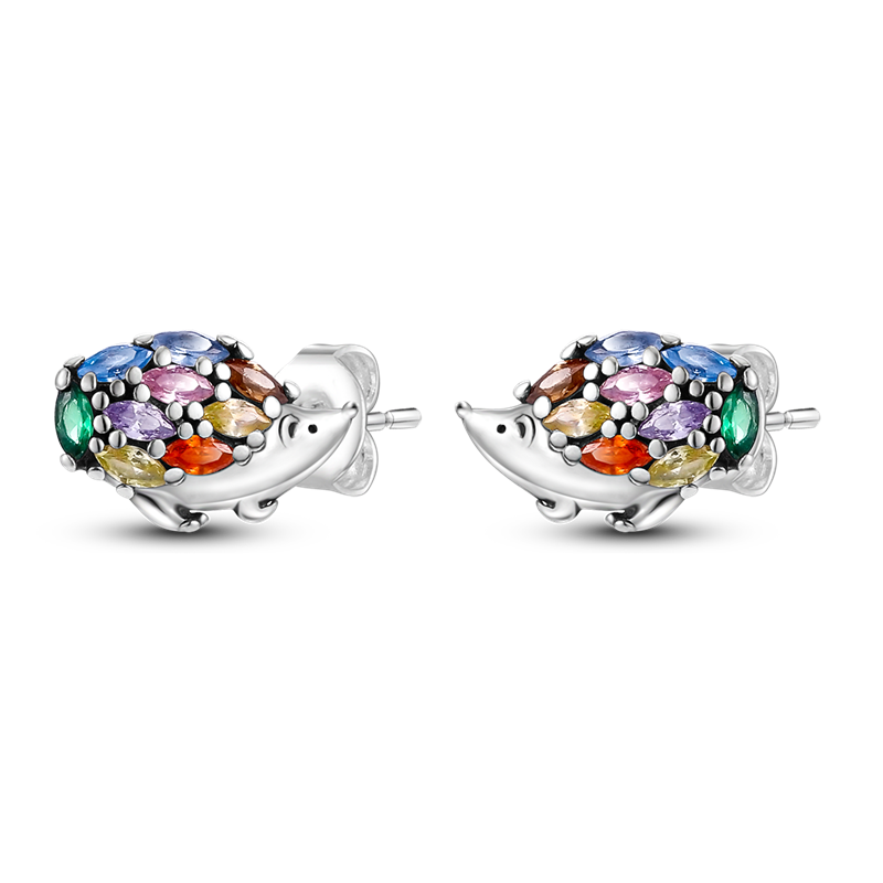 925 Silver Heart CZ Earrings