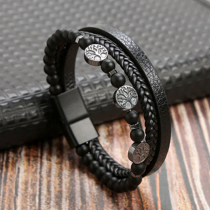 Hot Bead Leather Bracelet