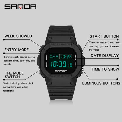 SANDA Military Digital Watch
