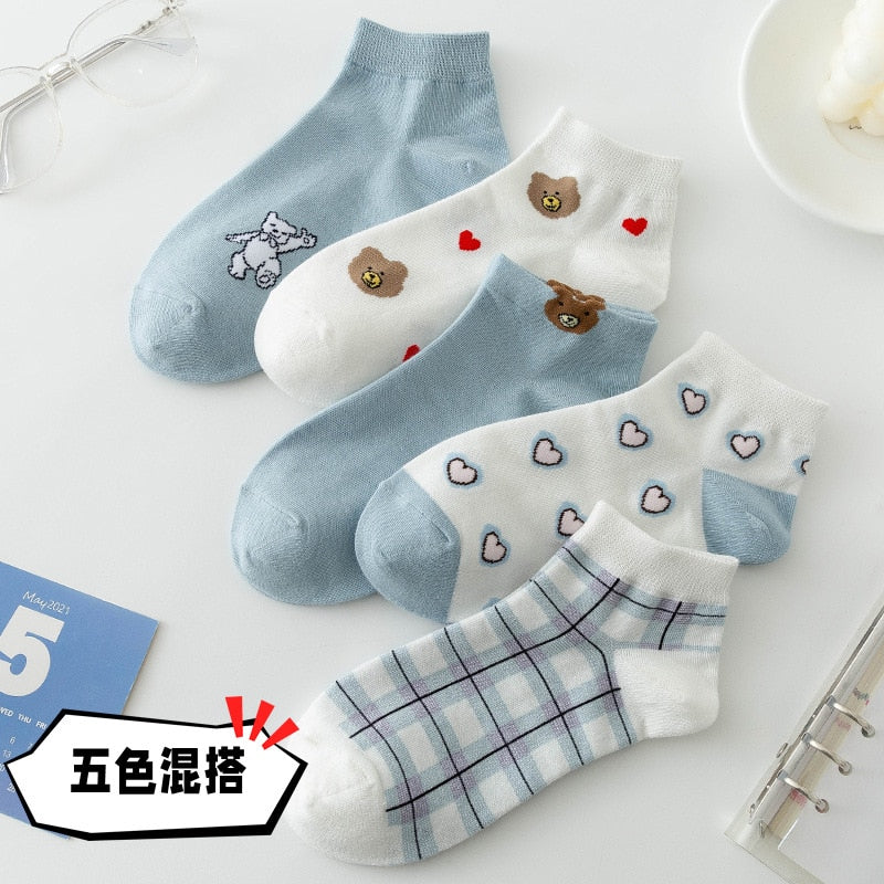 5 Pairs Cartoon Socks