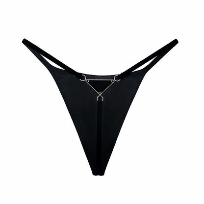 Solid Chain V Panties
