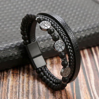 Biker Leather Bracelet
