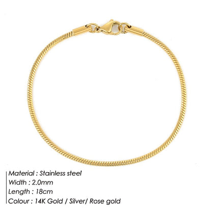 e-Manco Stainless Steel Snake Chain