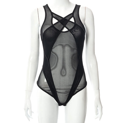 See Through Mesh Bodysuit