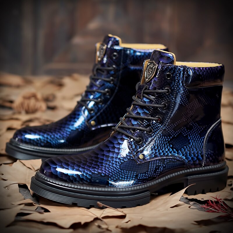 Snakeskin Motorcycle Boots