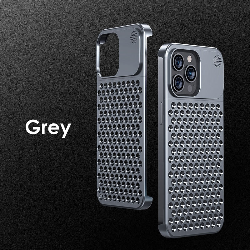 Luxury Metal Cooling Phone Case For iPhone