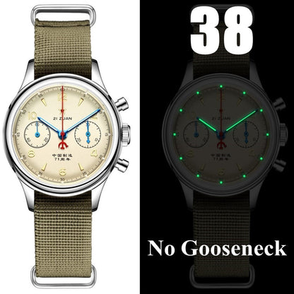 RED STAR 38mm Men's Chronograph Watch