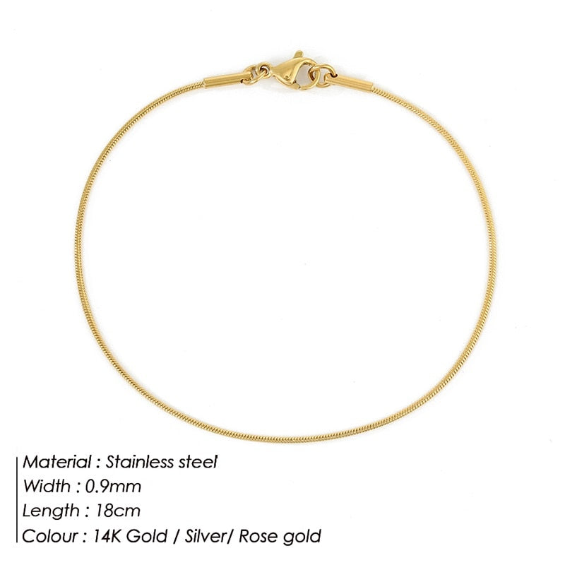 e-Manco Stainless Steel Snake Chain
