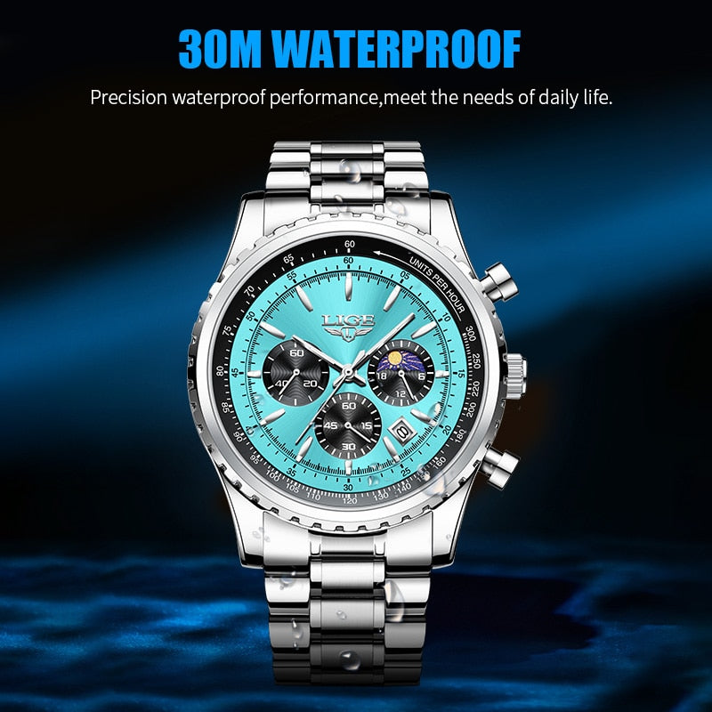 2023 LIGE Quartz Lumious Watch