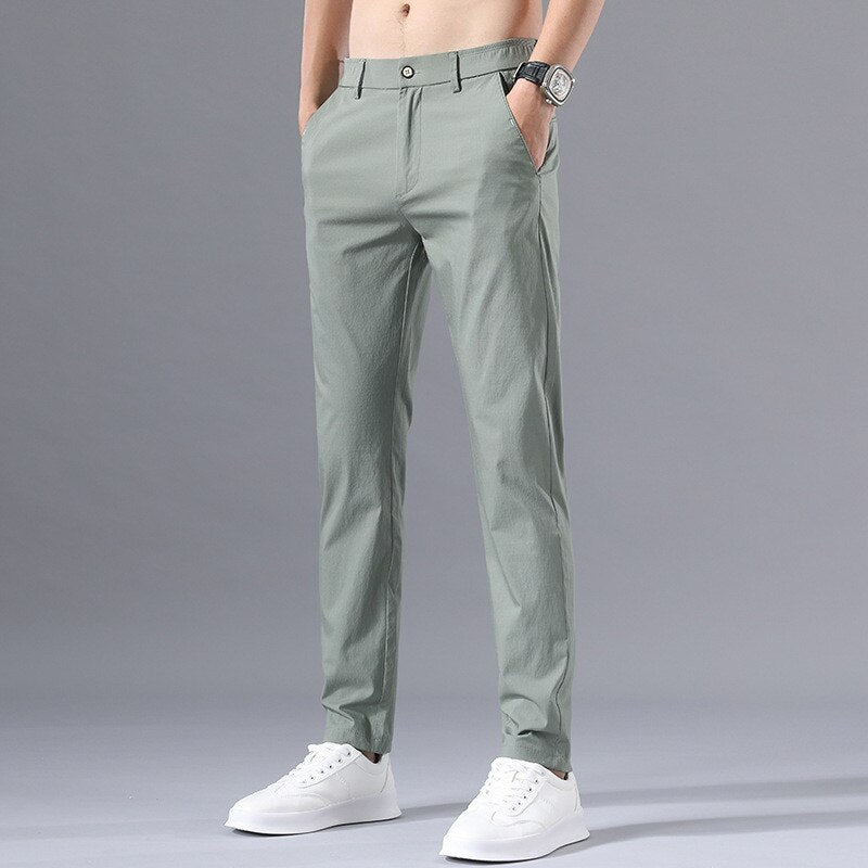 Casual Ice Silk Trousers