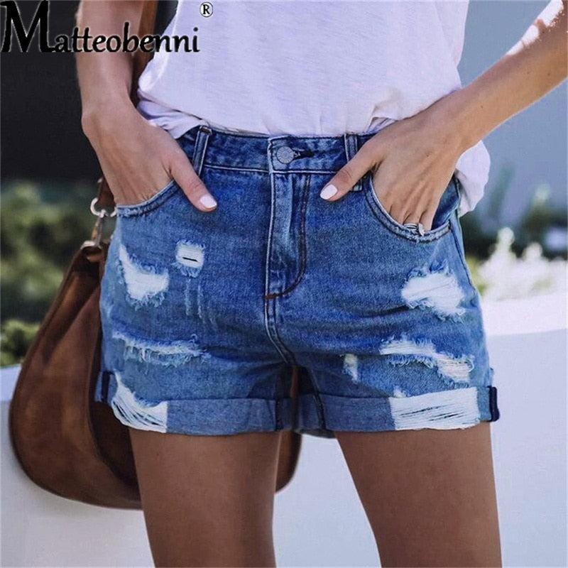 Loose Denim Shorts