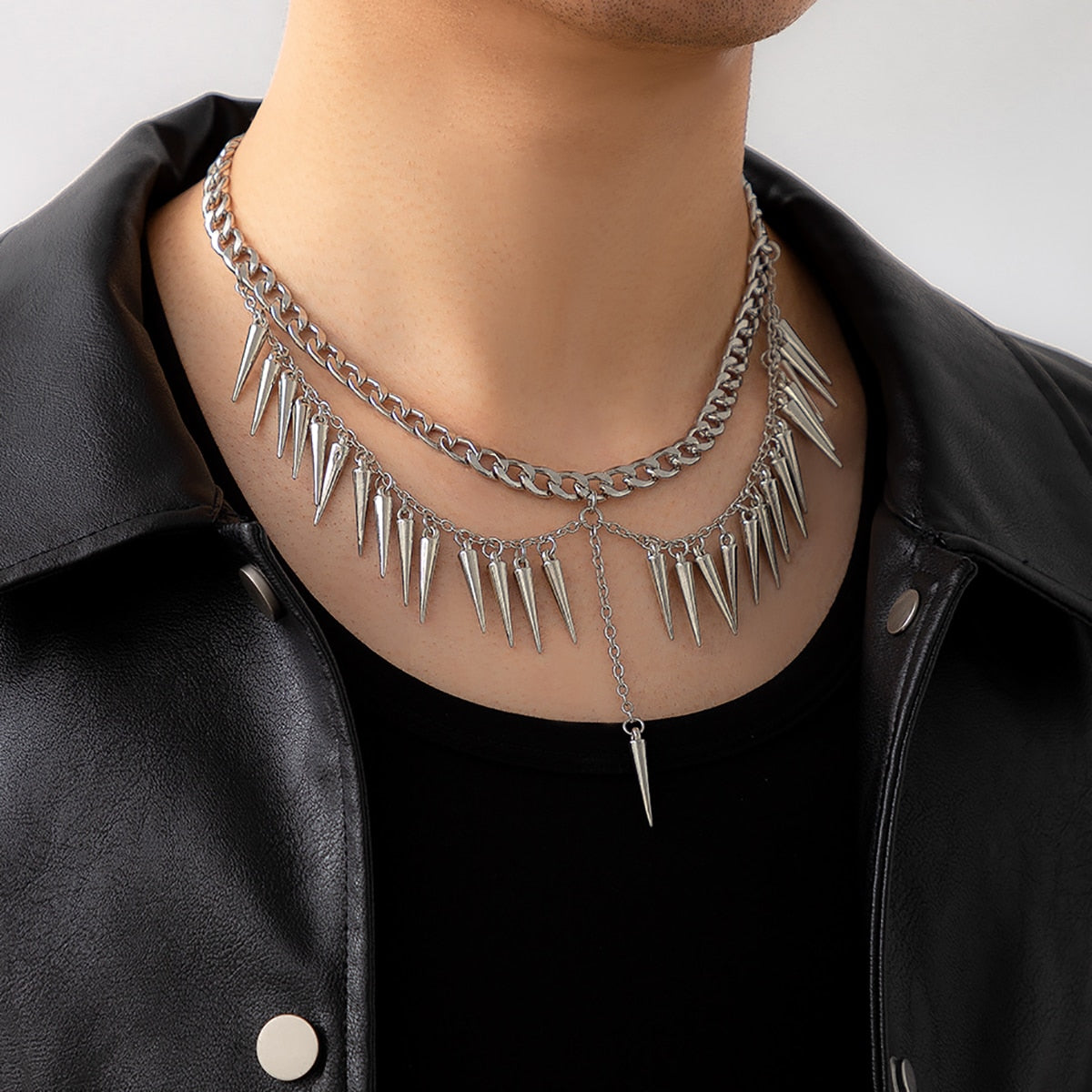 Layered Stainless Steel Choker