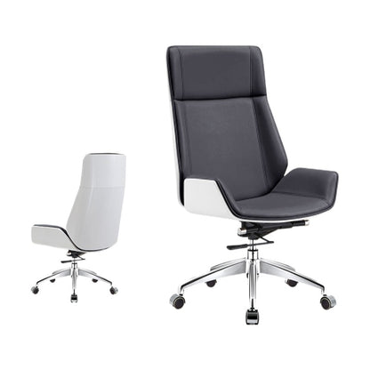 High-Back Bentwood Swivel Chair