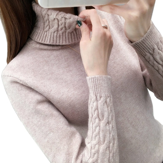 Woolen Turtleneck Pullover