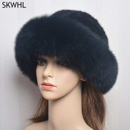 Knitted Mink Fur Hat