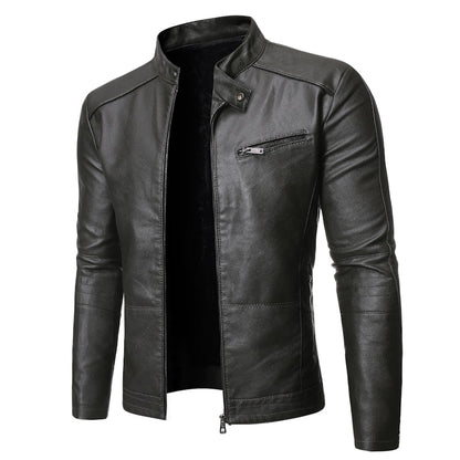 Casual Faux Leather Jacket