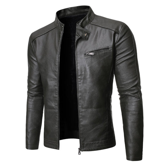 Casual Faux Leather Jacket