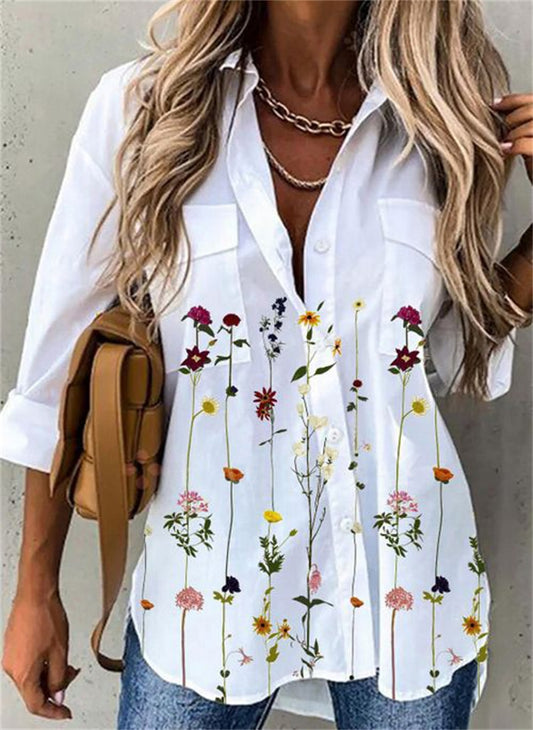 Printed Flower Top