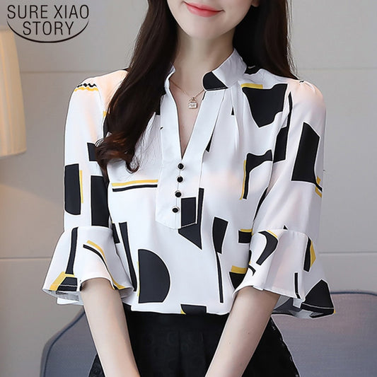 New Chiffon Printed Blouse