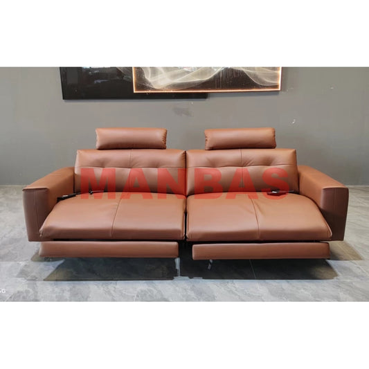 Italian Leather Electric Reclining Sofa Set