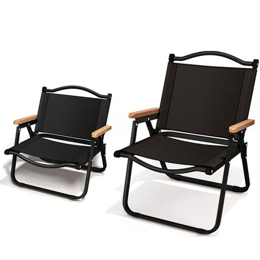 2 Piece Black Folding Chair Set