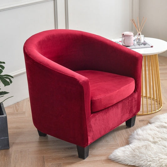 Plush Single Person Club Chair Cover