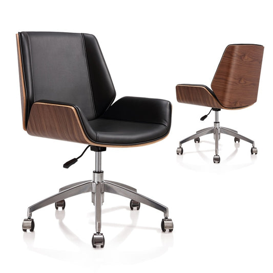 Mid-Back Bentwood Office Chair