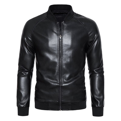 Faux Leather Moto Bomber Jacket