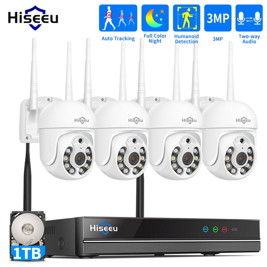 Hiseeu 5MP WiFi CCTV Camera Kit