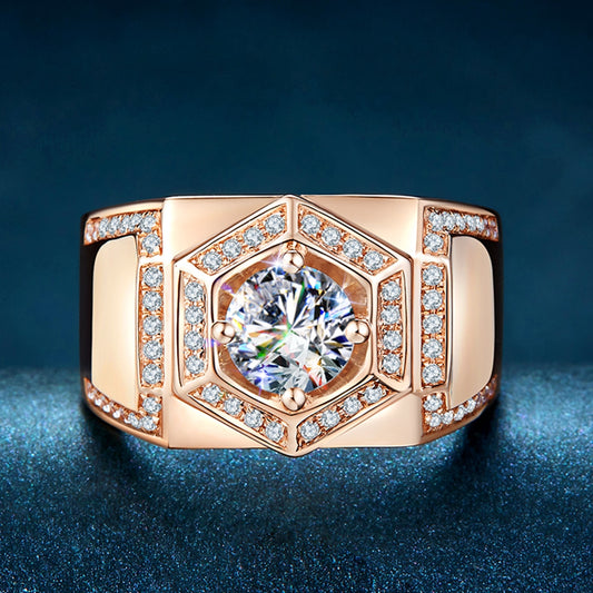 Round Cut Moissanite Diamond Ring