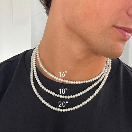 Men's Simple Pearl Necklace