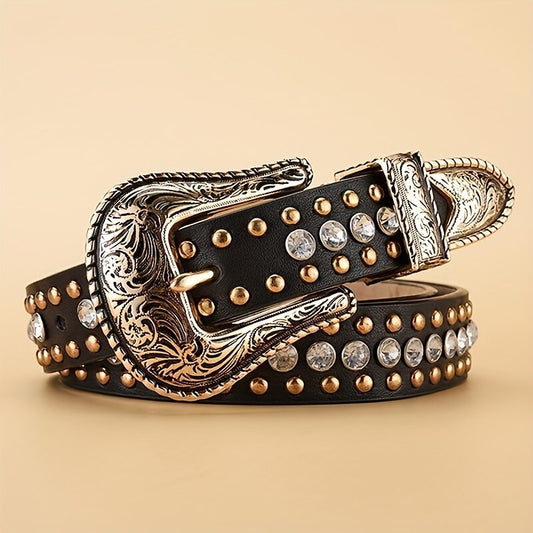 Vintage Carved Buckle Belt