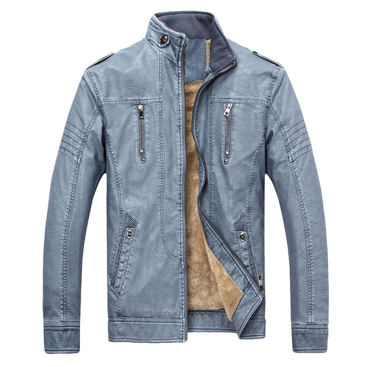 Retro Faux Leather Jacket